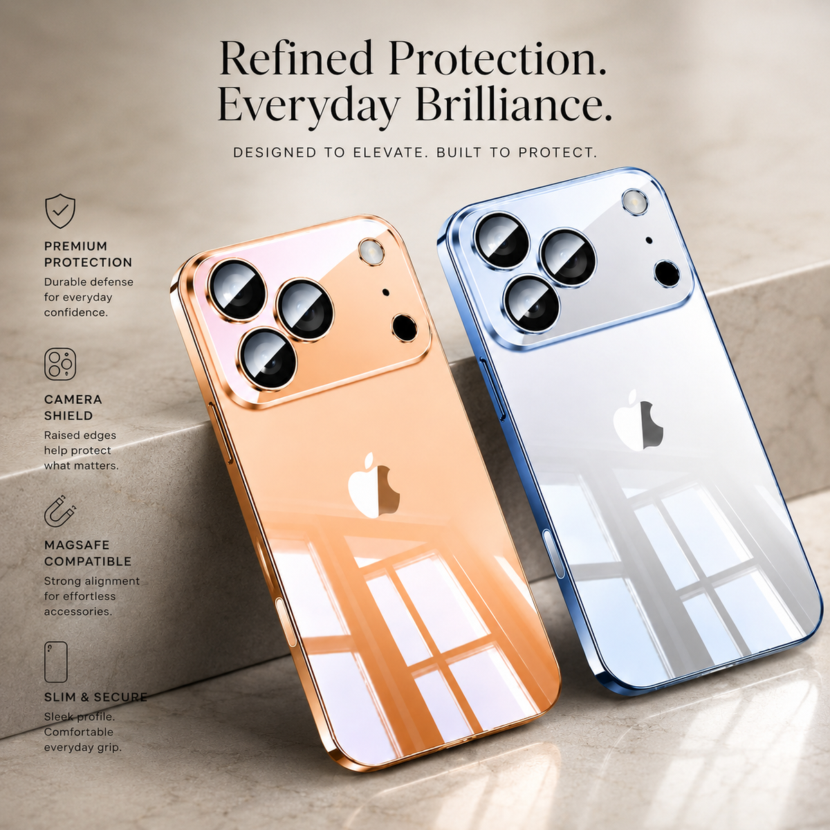 Premium iPhone Case Ultra Thin Transparent TPU Cover Full Lens Protection Shockproof Anti Fingerprint Non Slip Slim Lightweight Anti Scratch Clear Design