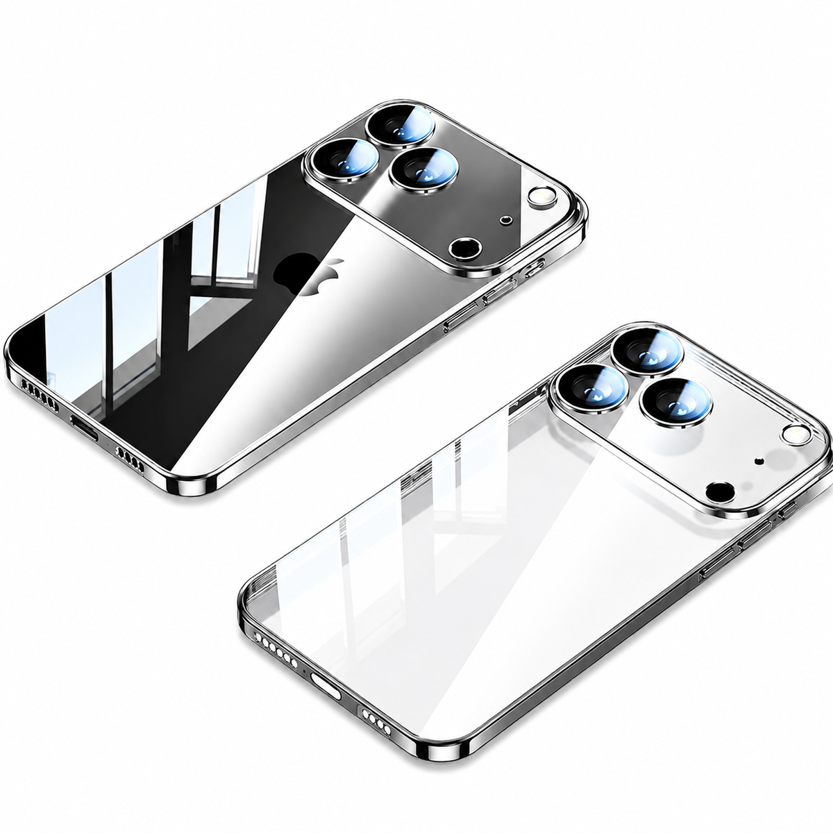 Premium iPhone Case Ultra Thin Transparent TPU Cover Full Lens Protection Shockproof Anti Fingerprint Non Slip Slim Lightweight Anti Scratch Clear Design