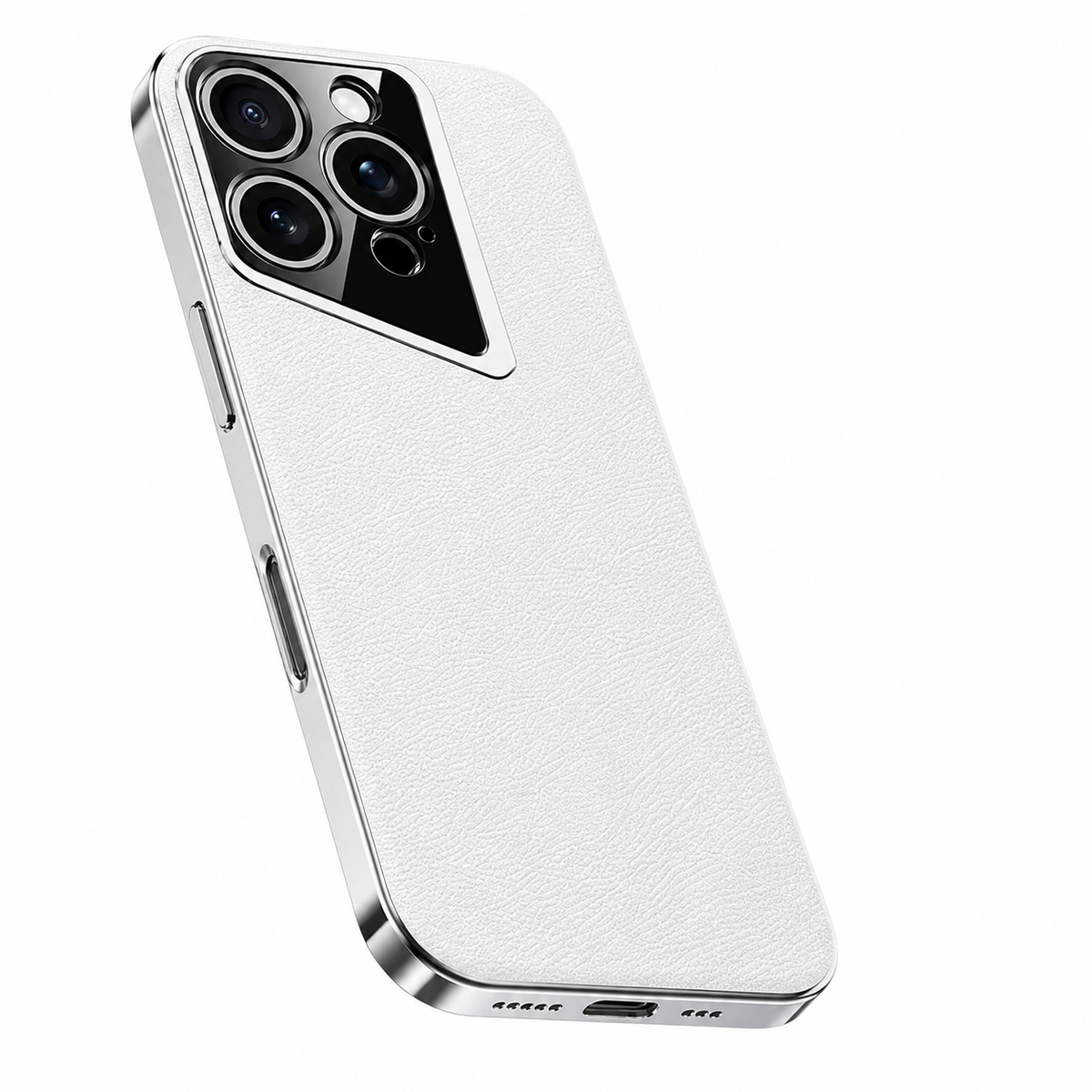 Premium iPhone Case Vegan Leather Hard Back Protective Cover Camera Lens Protection Anti Fingerprint Anti Scratch Slim Lightweight Minimalist Soft Touch