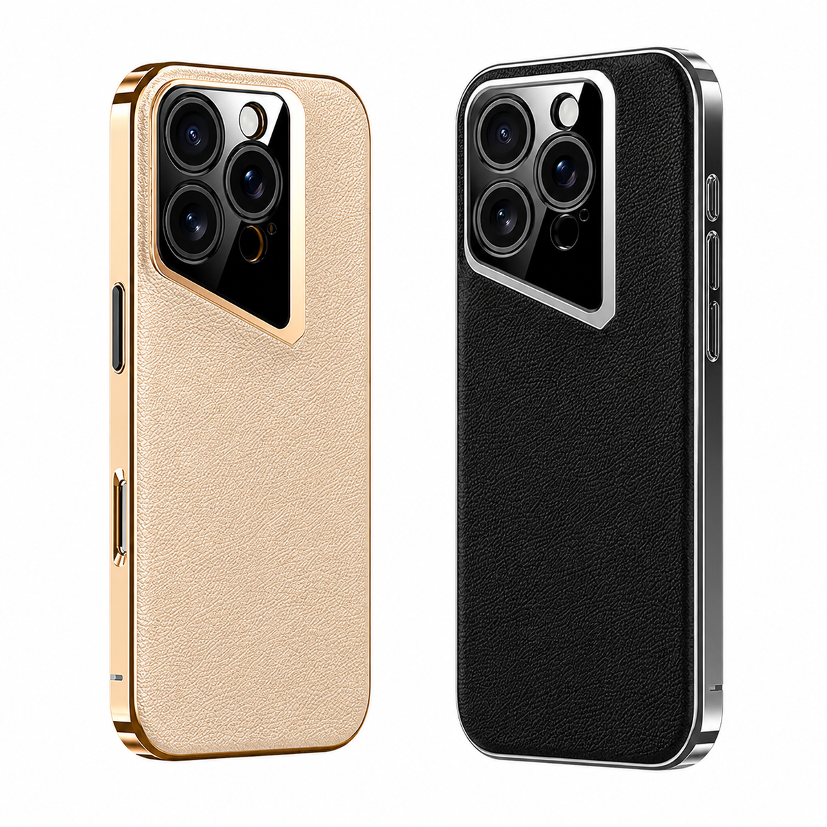 Premium iPhone Case Vegan Leather Hard Back Protective Cover Camera Lens Protection Anti Fingerprint Anti Scratch Slim Lightweight Minimalist Soft Touch