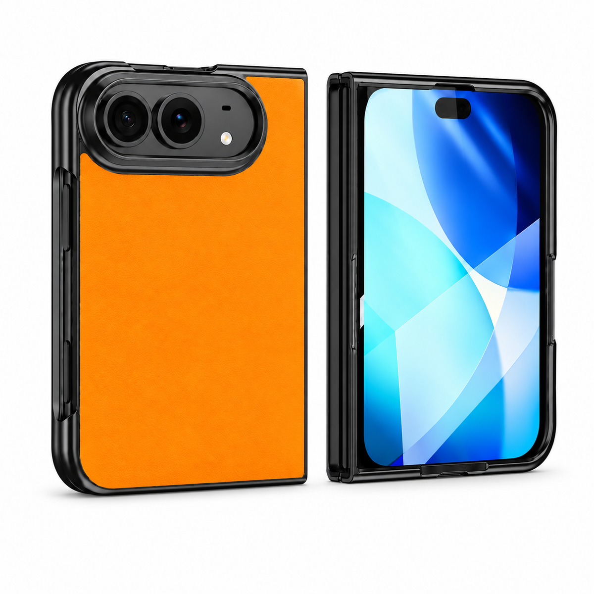 Premium iPhone Case Vegan Leather Sheepskin Texture Business Matte Foldable Shockproof Anti Scratch Non Slip Full Protection Slim Protective Cover Case