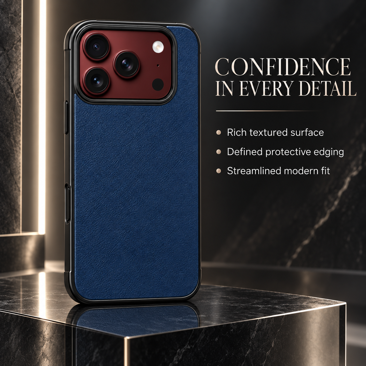 Premium iPhone Case Vintage Leather Style Semi Clear Acrylic Soft Touch Sweat Resistant Slim Foldable Protective Shockproof Phone Cover Case Design