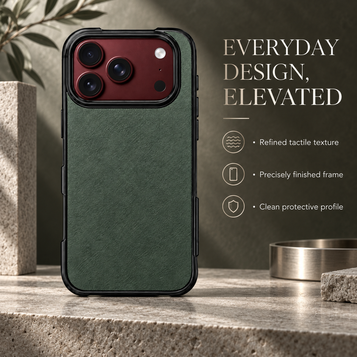 Premium iPhone Case Vintage Leather Style Semi Clear Acrylic Soft Touch Sweat Resistant Slim Foldable Protective Shockproof Phone Cover Case Design