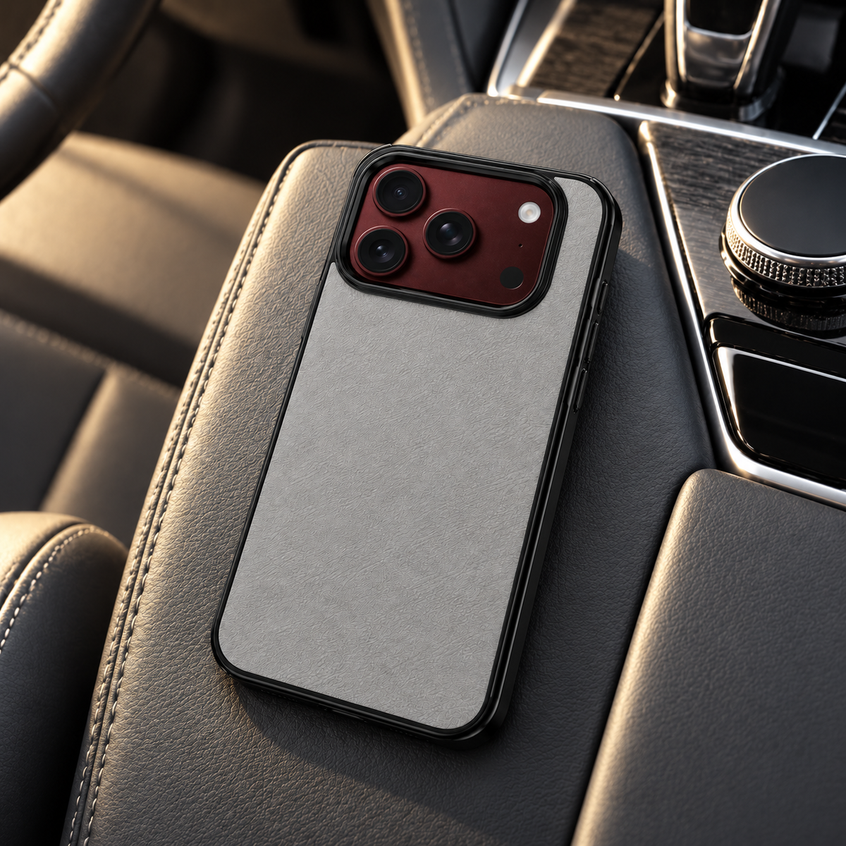 Premium iPhone Case Vintage Leather Style Semi Clear Acrylic Soft Touch Sweat Resistant Slim Foldable Protective Shockproof Phone Cover Case Design