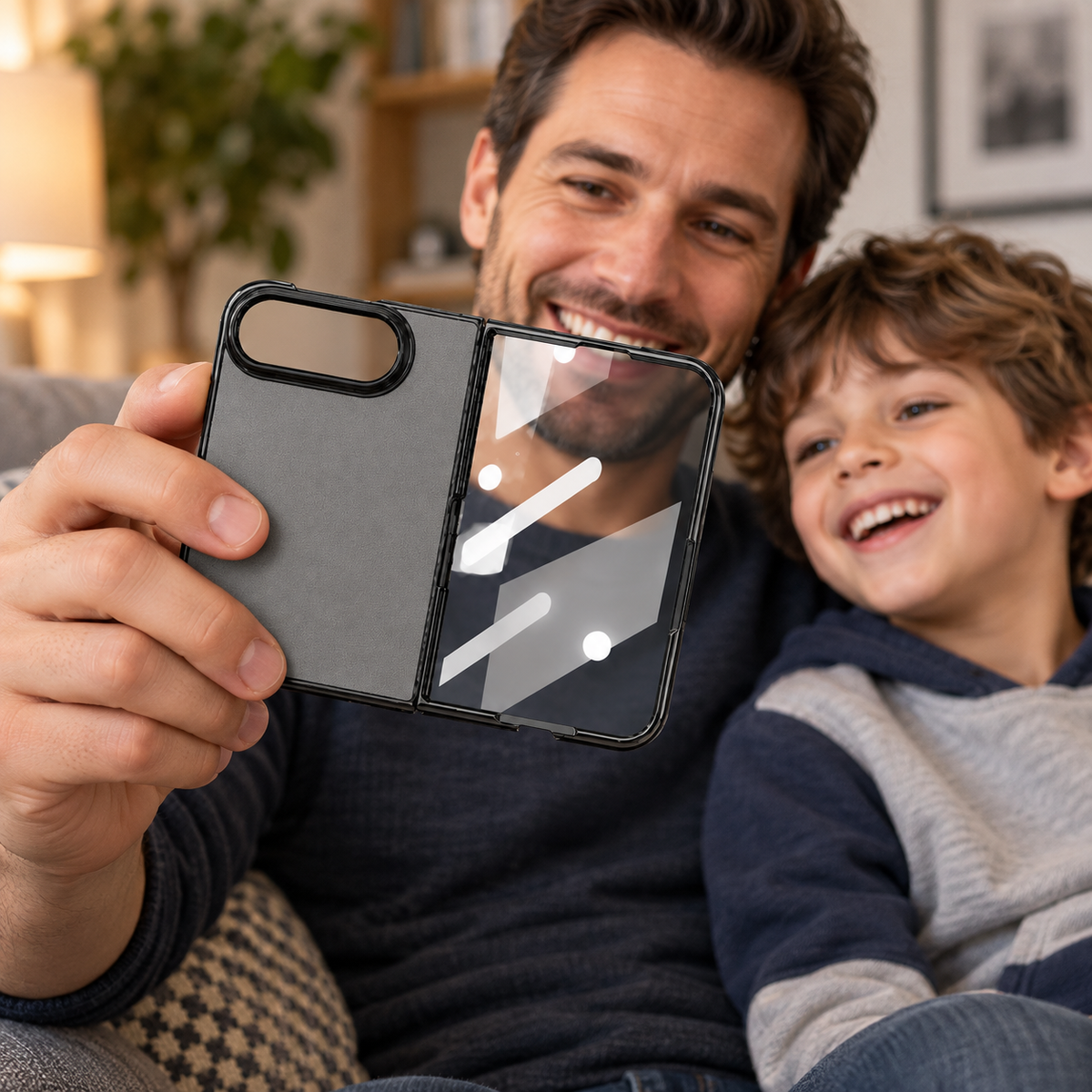 Premium iPhone Case Vintage Leather Style Semi Clear Acrylic Soft Touch Sweat Resistant Slim Foldable Protective Shockproof Phone Cover Case Design
