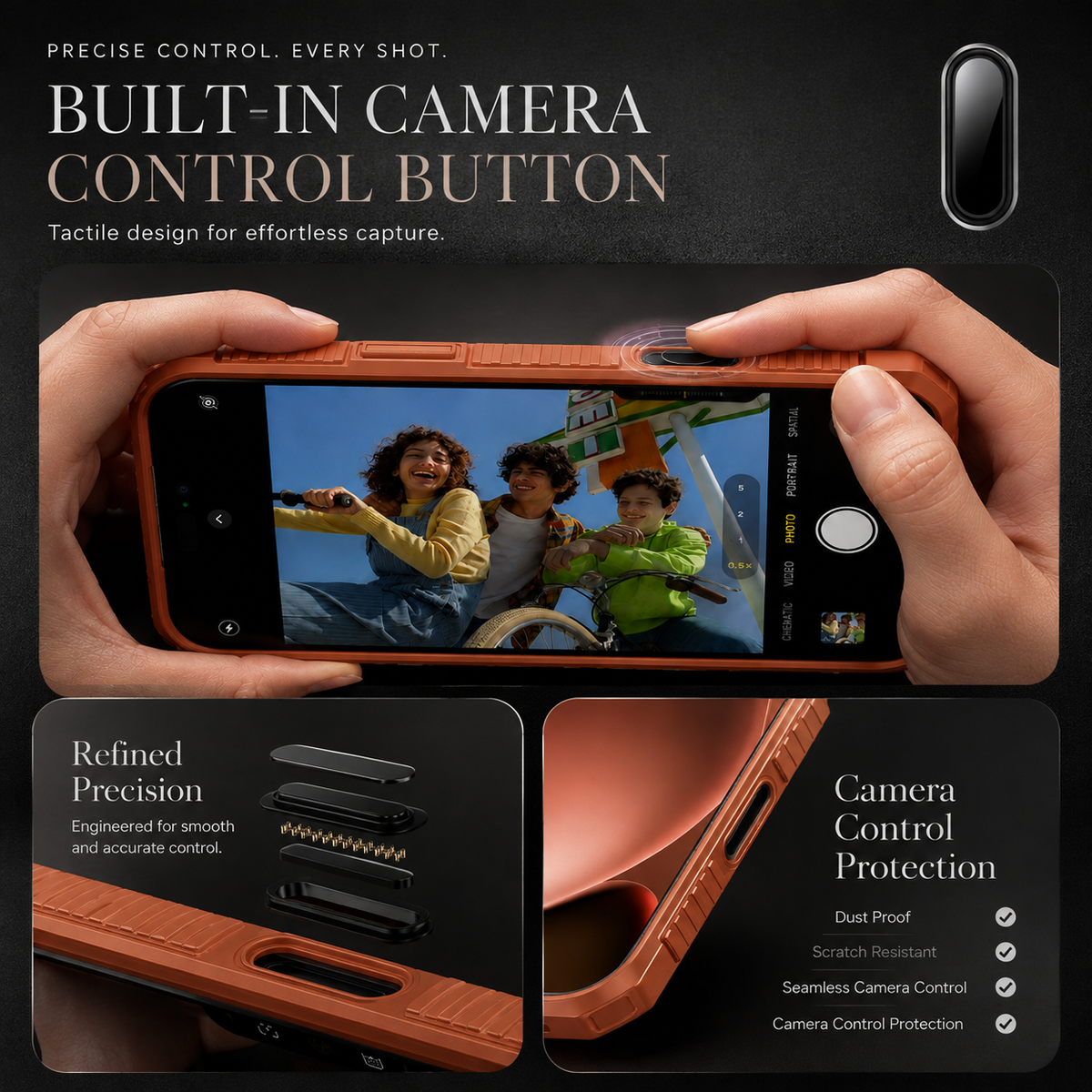 Premium iPhone Case Wallet Card Holder Sliding Camera Cover Stand Shockproof Dual Layer Heavy Duty Full Coverage Slim Protective Durable Design