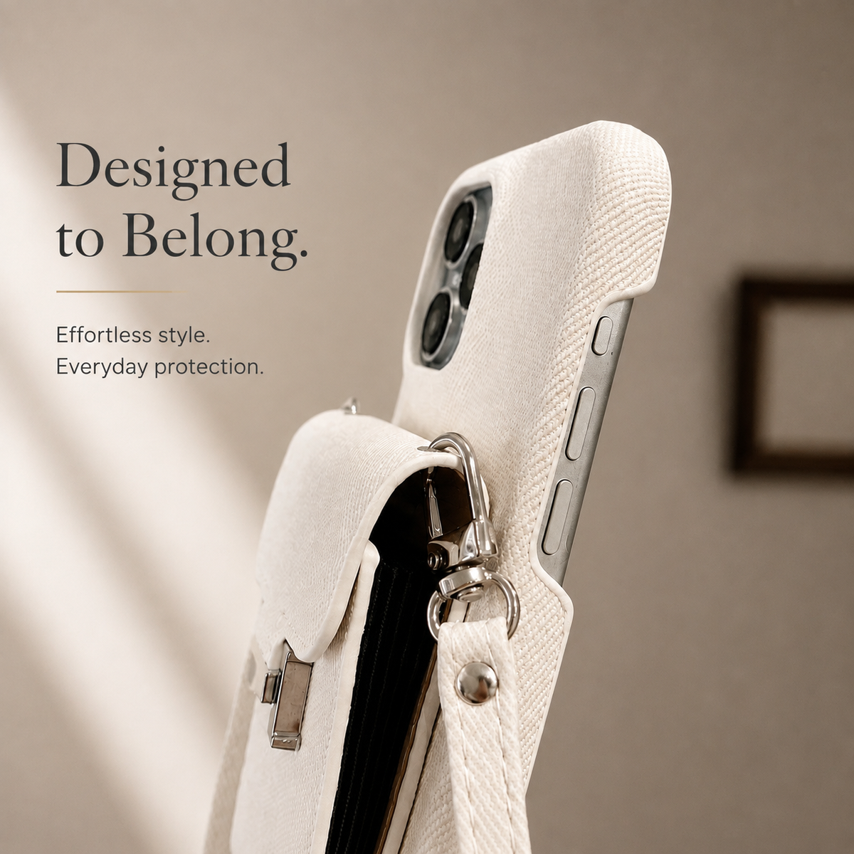 Premium iPhone Case Wallet Crossbody Flip Cover PU Leather Card Pocket Shoulder Strap Magnetic Closure Shockproof RFID Blocking Full Coverage