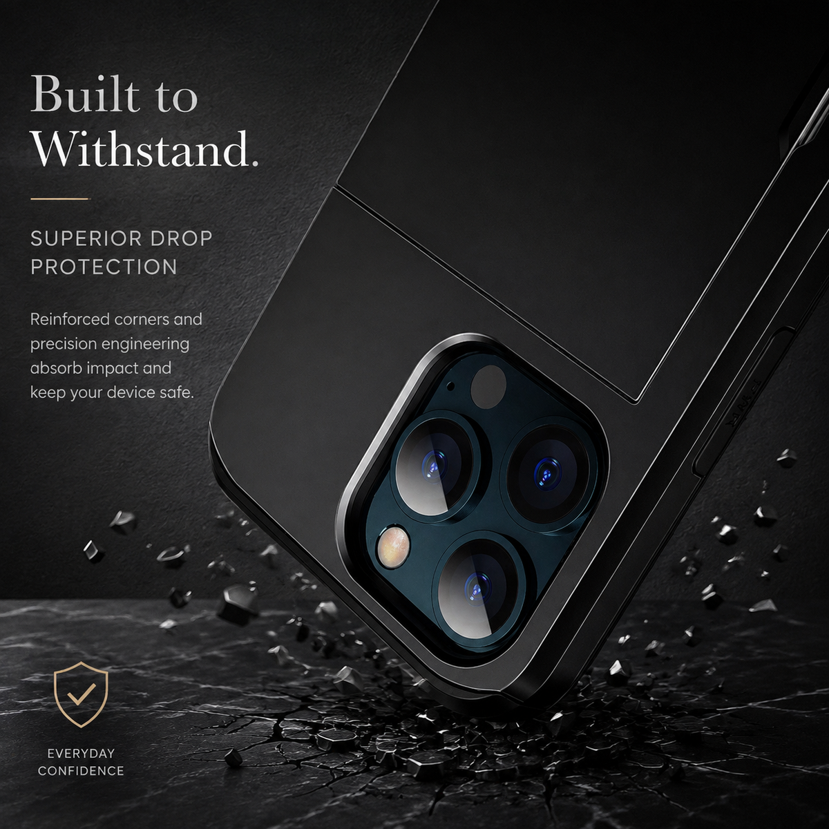 Premium iPhone Case Wallet MagSafe Compatible Dual Layer Slider Card Holder Shockproof Protective Cover Camera Lens Protection Slim Magnetic Design