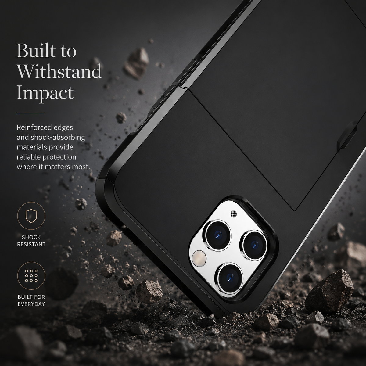Premium iPhone Case Wallet MagSafe Compatible Dual Layer Slider Card Holder Shockproof Protective Cover Camera Lens Protection Slim Magnetic Design