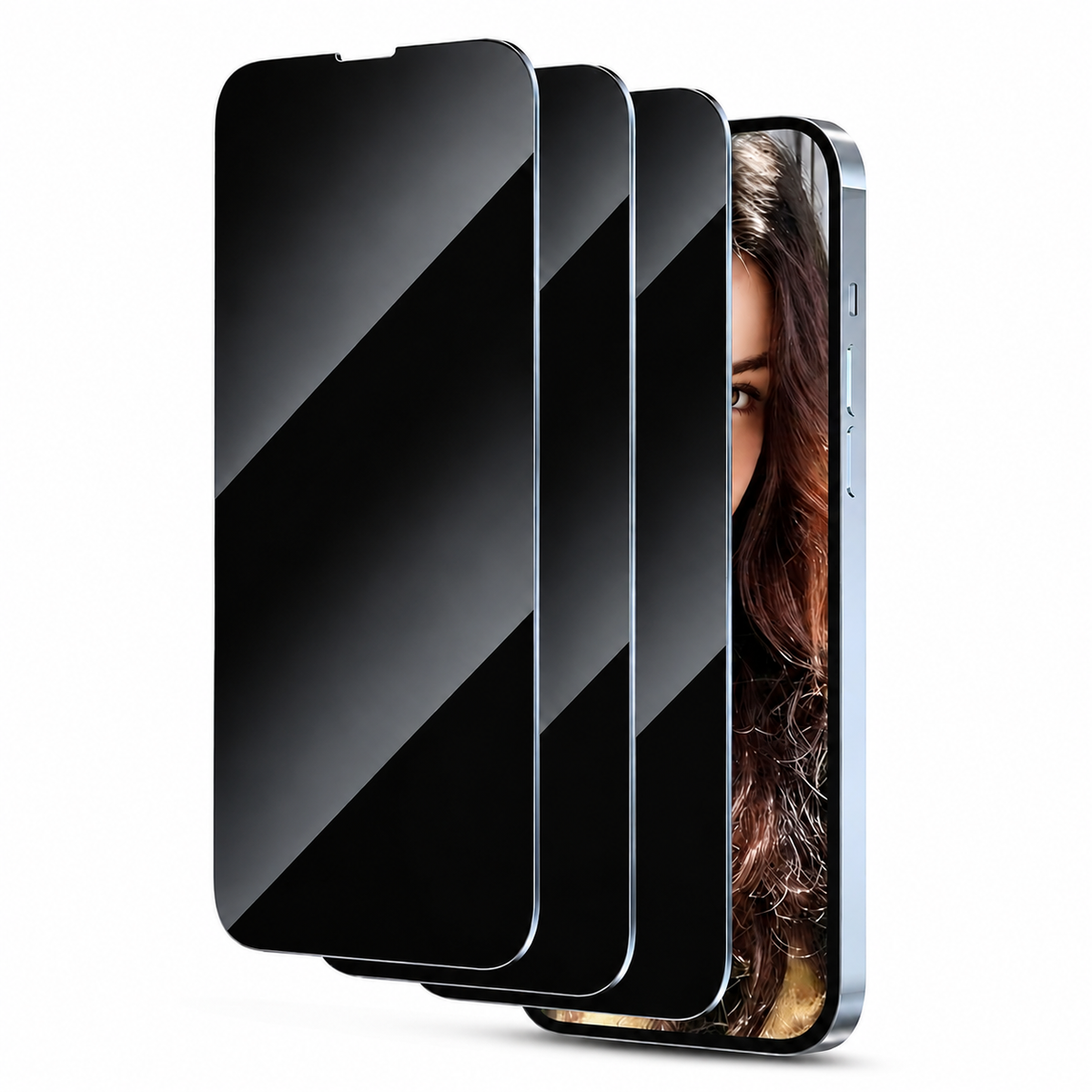 Premium iPhone Privacy Screen Protector Tempered Glass Anti Spy Full Coverage Anti Fingerprint Scratch Resistant Ultra Thin Case Friendly