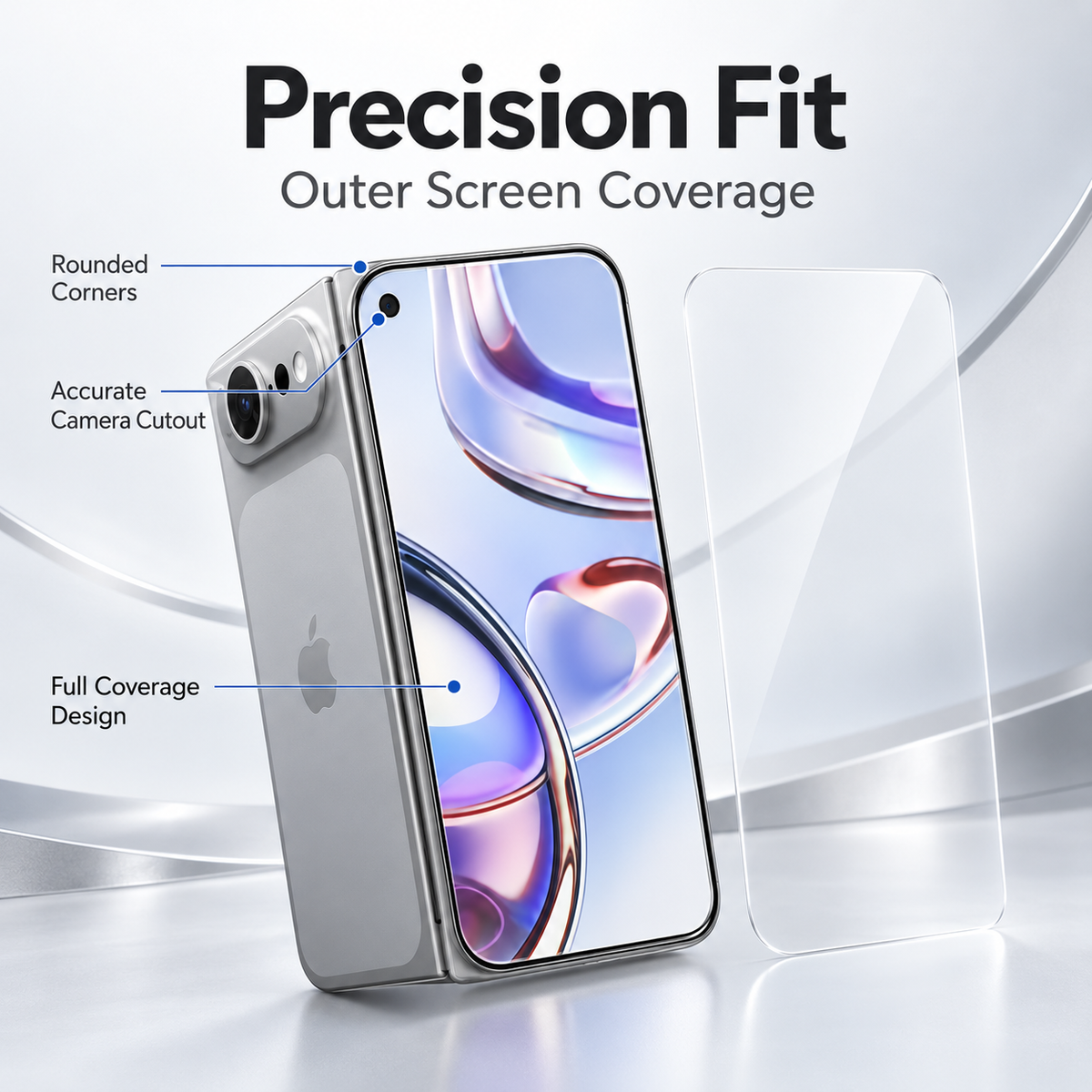 Premium iPhone Screen Protector 3 Pack 9H Tempered Glass HD Clear Front Film Scratch Resistant Protective Screen Cover Compatible with iPhone Full Fit