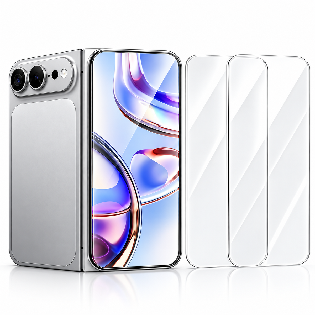 Premium iPhone Screen Protector 3 Pack 9H Tempered Glass HD Clear Front Film Scratch Resistant Protective Screen Cover Compatible with iPhone Full Fit