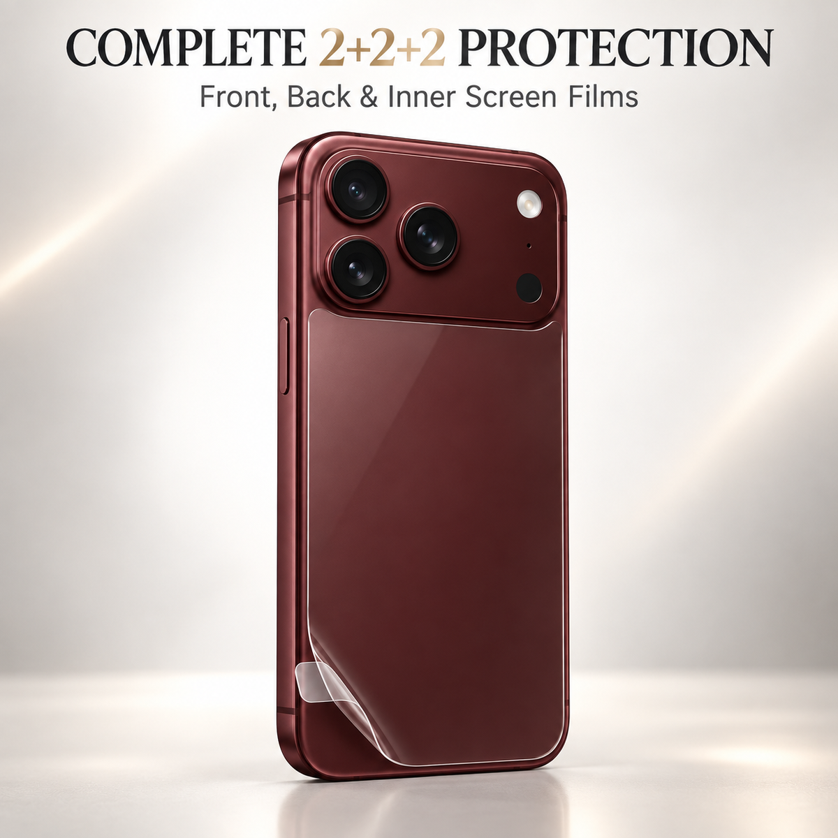 Premium iPhone Screen Protector 6in1 Hydrogel Film HD Inner Outer Rear Soft TPU Anti Shatter Clear Full Coverage Protective Film Set for Foldable