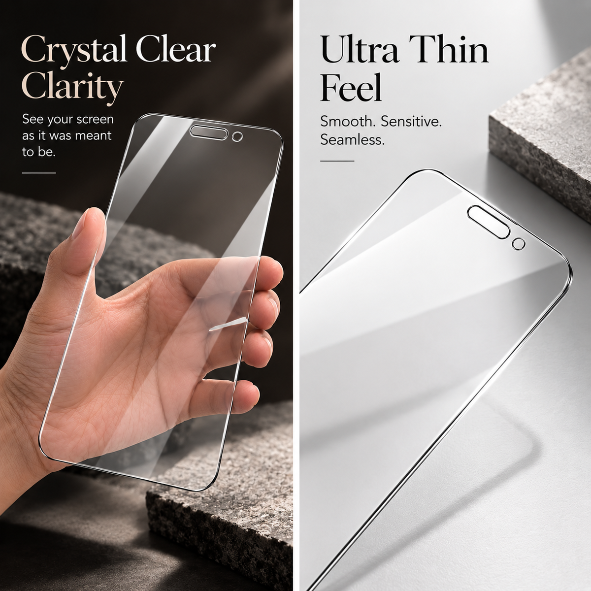 Premium iPhone Screen Protector 9H Tempered Glass HD Clear Anti Fingerprint Scratch Resistant Anti Shatter Film Case Friendly X Compatible with iPhone
