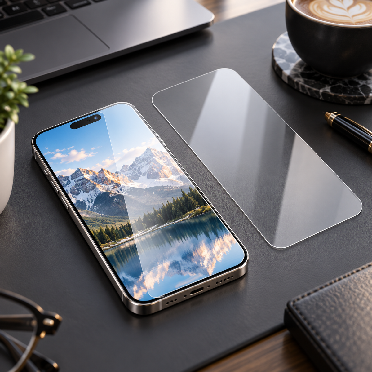 Premium iPhone Screen Protector 9H Tempered Glass HD Clear Anti Fingerprint Scratch Resistant Anti Shatter Film Case Friendly X Compatible with iPhone