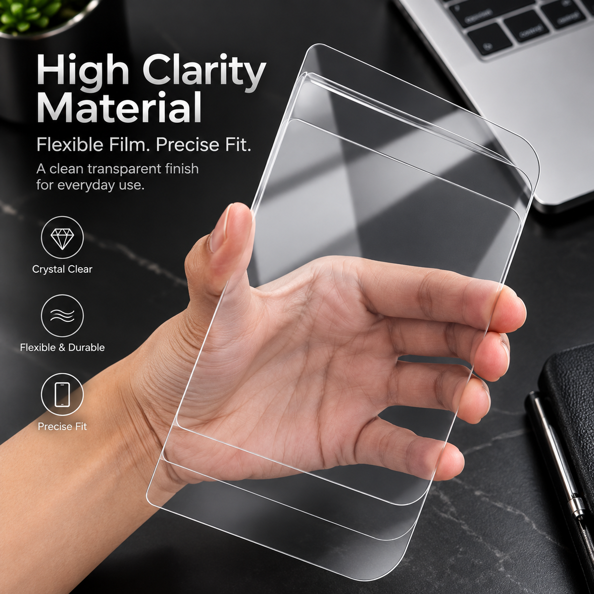 Premium iPhone Screen Protector 9H Tempered Glass HD Clear Anti Fingerprint Scratch Resistant Anti Shatter Film Case Friendly X Compatible with iPhone