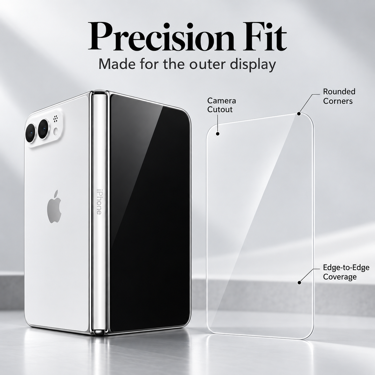 Premium iPhone Screen Protector Tempered Glass 9H HD Clear Anti Fingerprint Scratch Resistant Anti Shatter AR Film 3D Coverage Compatible with iPhones