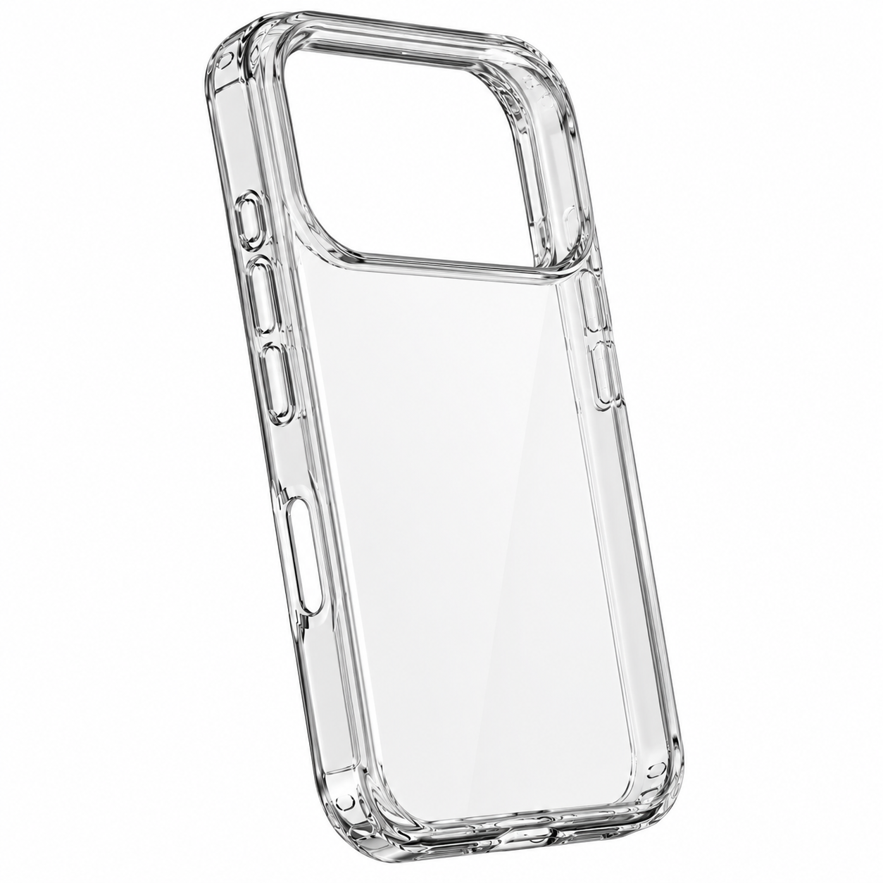 Transparent Slim-Fit Case with Cushioned Edges & Raised Camera Border