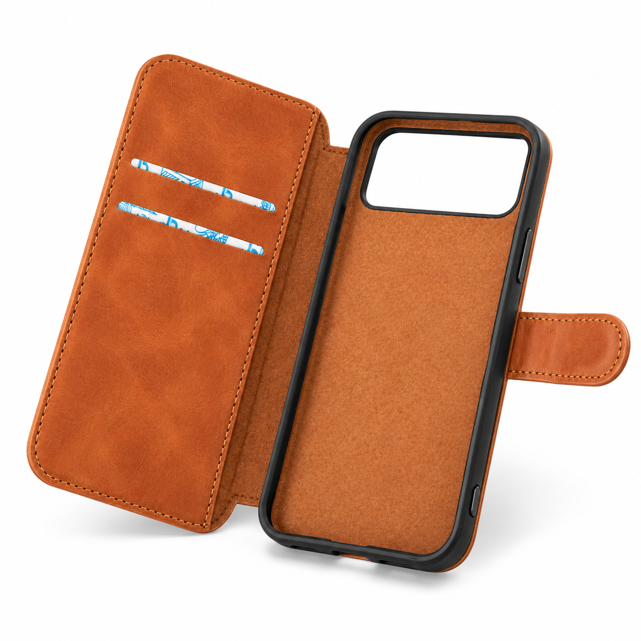 Folio Phone Case with Card Slots, Inner Pocket & Secure Closure