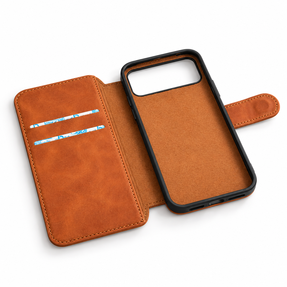Folio Phone Case with Card Slots, Inner Pocket & Secure Closure