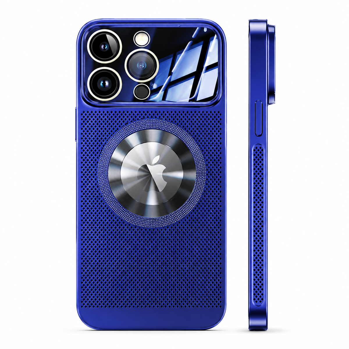 Luxury iPhone Case MagSafe Compatible Heat Dissipation Metal Frame Shockproof Protective Cover Camera Lens Protection Electroplated Design Slim Profile