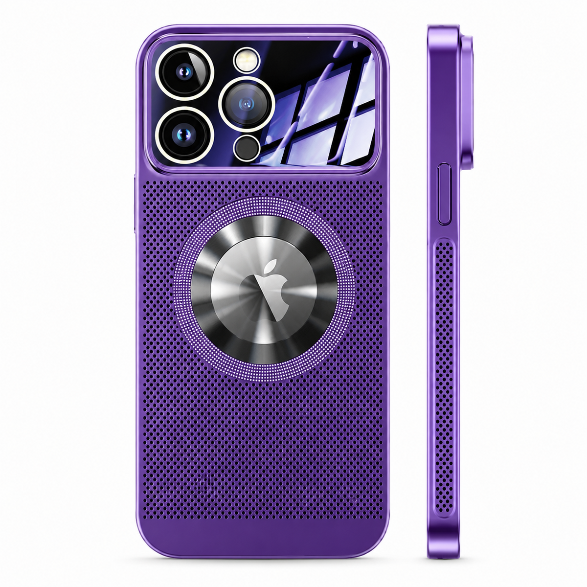 Luxury iPhone Case MagSafe Compatible Heat Dissipation Metal Frame Shockproof Protective Cover Camera Lens Protection Electroplated Design Slim Profile