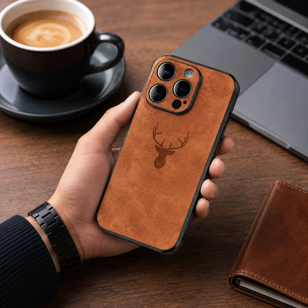 Luxury iPhone Case MagSafe Compatible Leather Texture Silicone Shockproof Protective Cover Camera Lens Protection Slim Bumper Anti Scratch Soft Grip