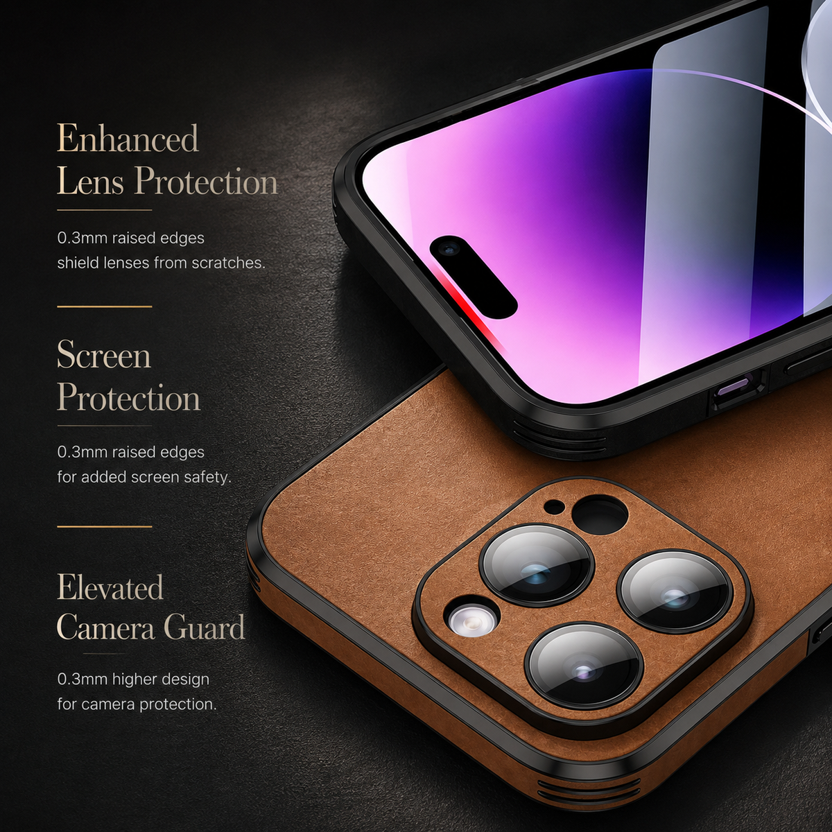 Luxury iPhone Case MagSafe Compatible Leather Texture Silicone Shockproof Protective Cover Camera Lens Protection Slim Bumper Anti Scratch Soft Grip