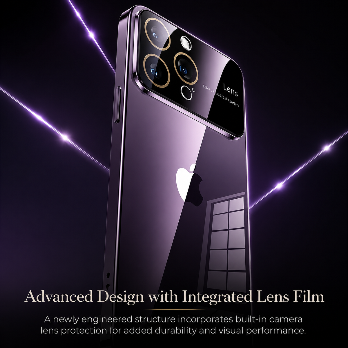 Luxury iPhone Case MagSafe Compatible Transparent Tempered Glass Shockproof Protective Cover Silicone Bumper Camera Lens Protection Ultra Thin Clear