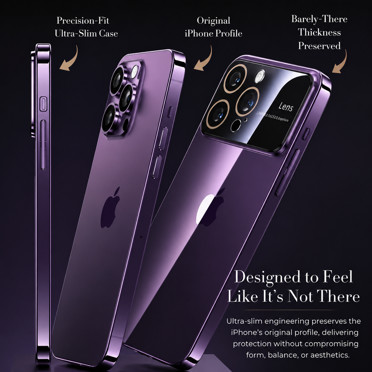 Luxury iPhone Case MagSafe Compatible Transparent Tempered Glass Shockproof Protective Cover Silicone Bumper Camera Lens Protection Ultra Thin Clear