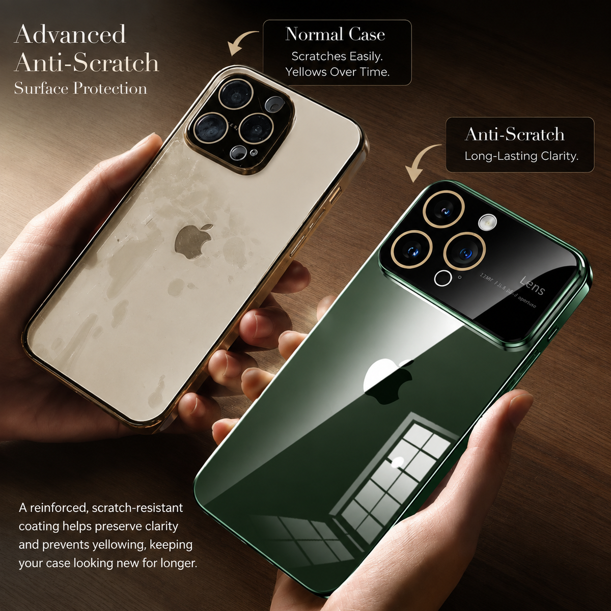 Luxury iPhone Case MagSafe Compatible Transparent Tempered Glass Shockproof Protective Cover Silicone Bumper Camera Lens Protection Ultra Thin Clear