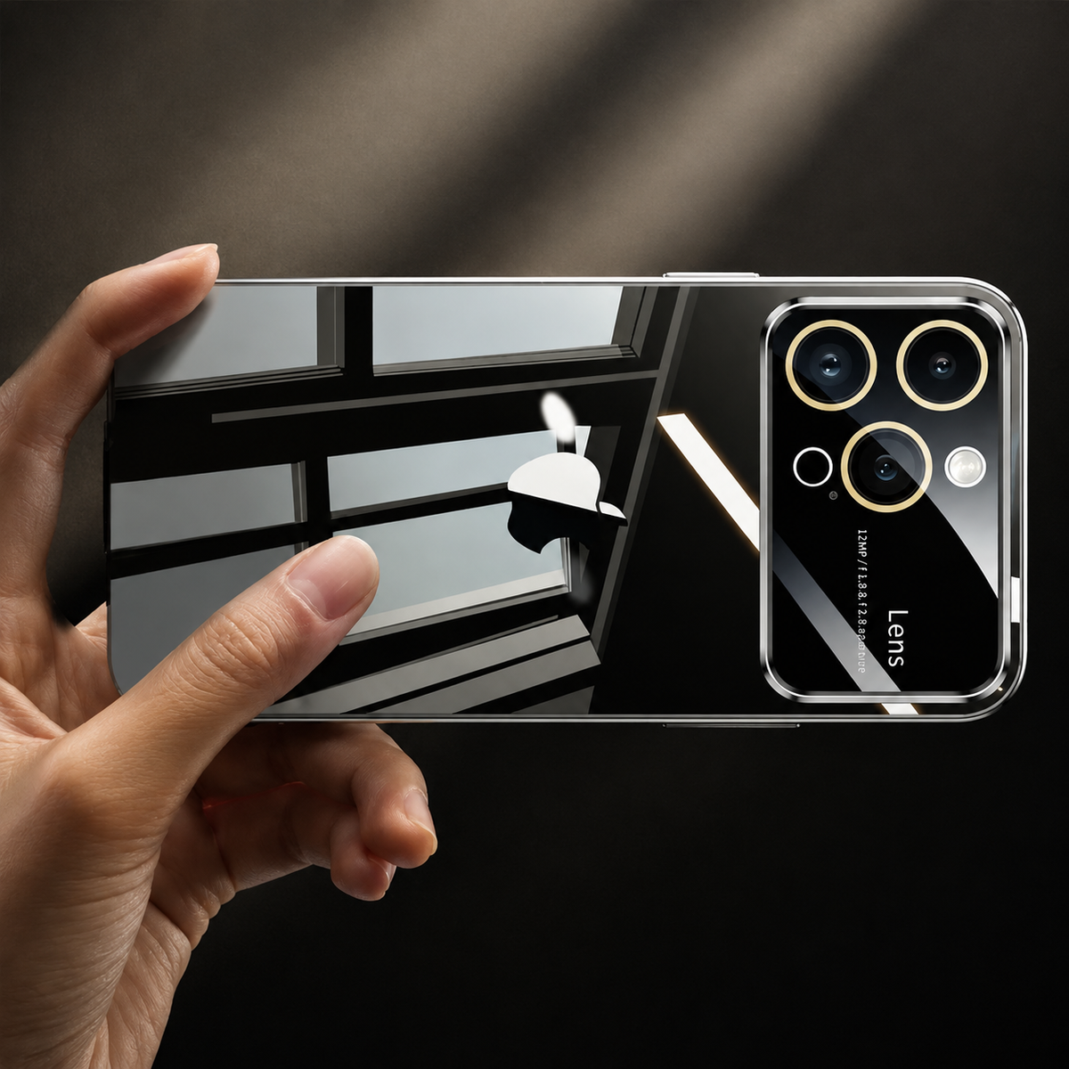 Luxury iPhone Case MagSafe Compatible Transparent Tempered Glass Shockproof Protective Cover Silicone Bumper Camera Lens Protection Ultra Thin Clear