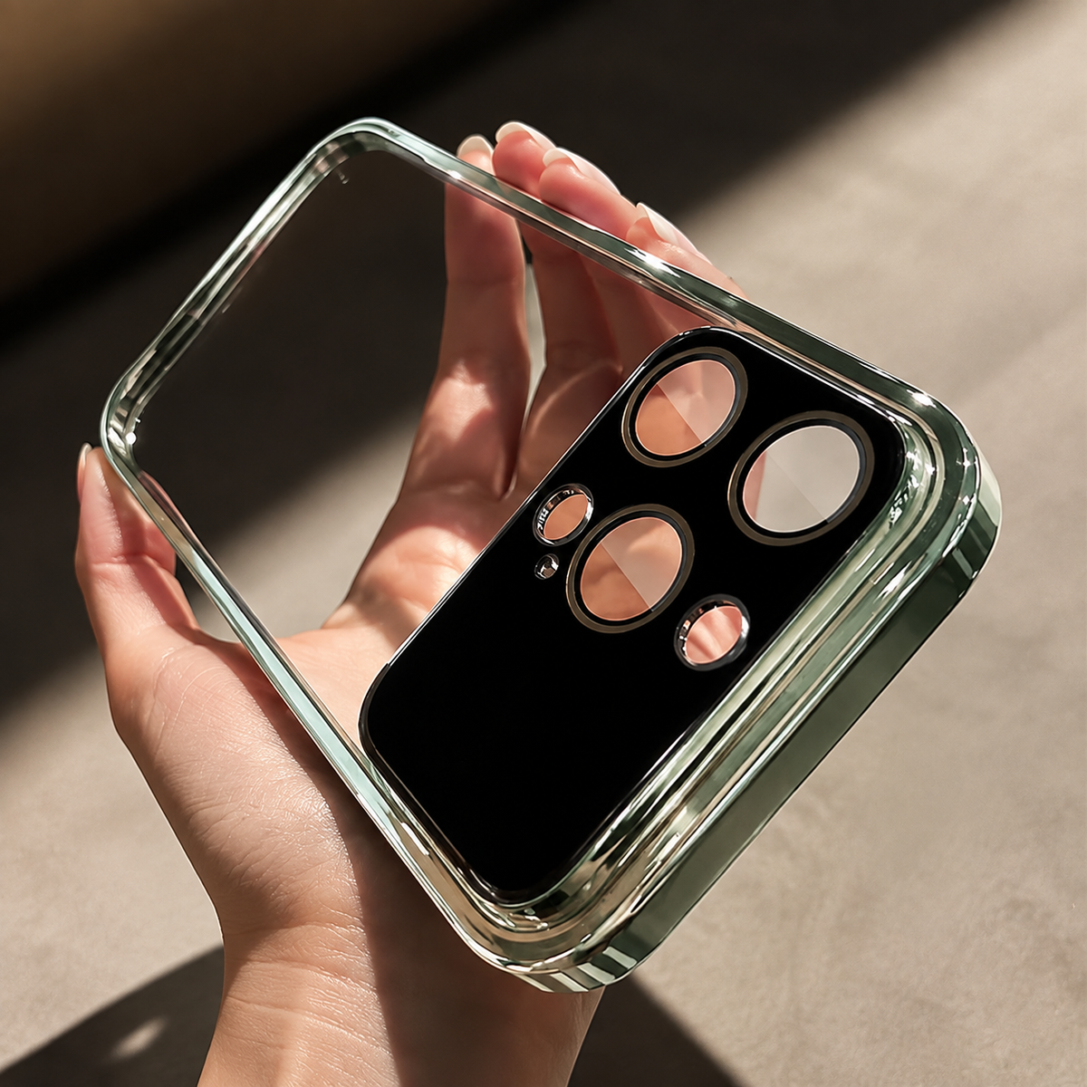 Luxury iPhone Case MagSafe Compatible Transparent Tempered Glass Shockproof Protective Cover Silicone Bumper Camera Lens Protection Ultra Thin Clear