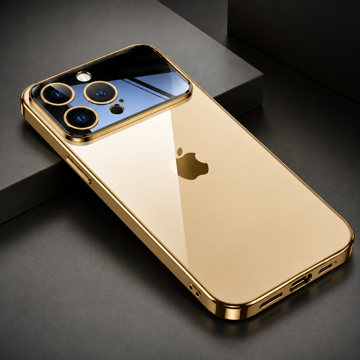 Luxury iPhone Case MagSafe Compatible Transparent Tempered Glass Shockproof Protective Cover Silicone Bumper Camera Lens Protection Ultra Thin Clear