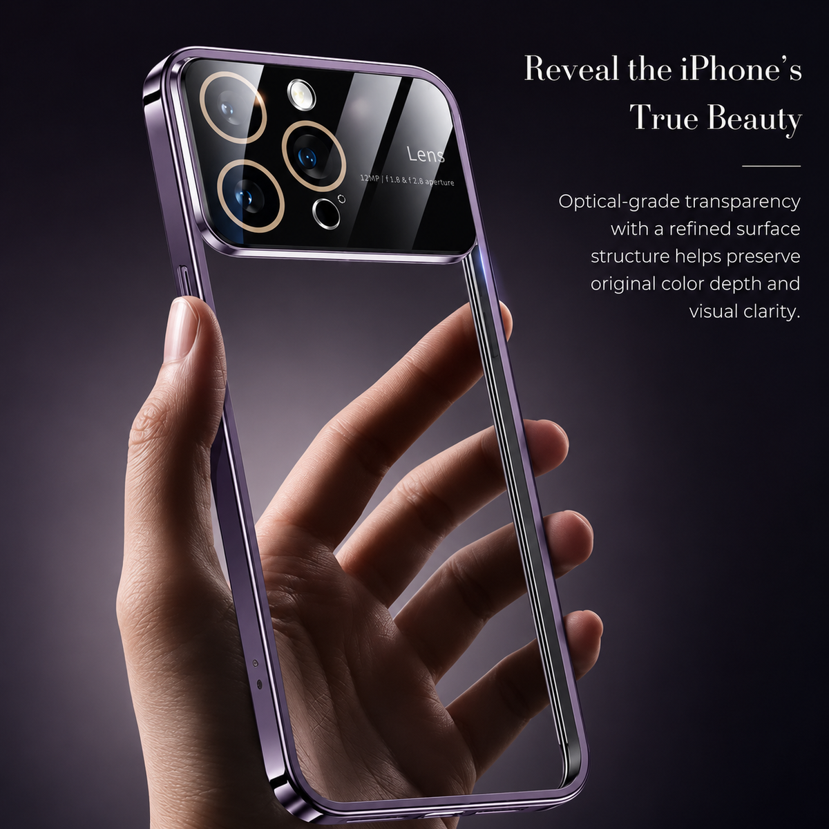 Luxury iPhone Case MagSafe Compatible Transparent Tempered Glass Shockproof Protective Cover Silicone Bumper Camera Lens Protection Ultra Thin Clear