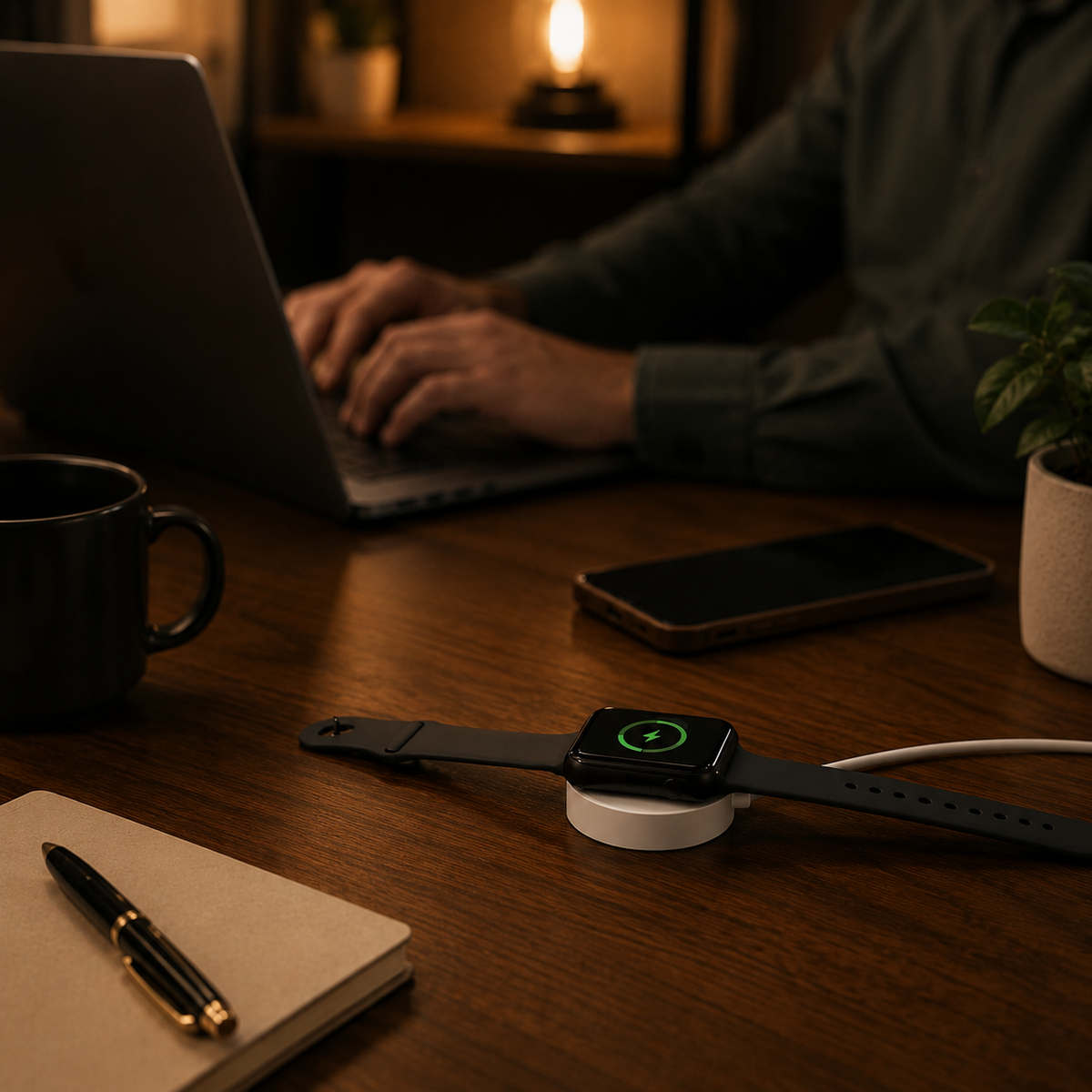 Premium 2 in 1 Magnetic Wireless Charger Cable USB A Fast Charging Cord Smart Chip Protection Magnetic Charging Cable Portable Compatible with iPhone