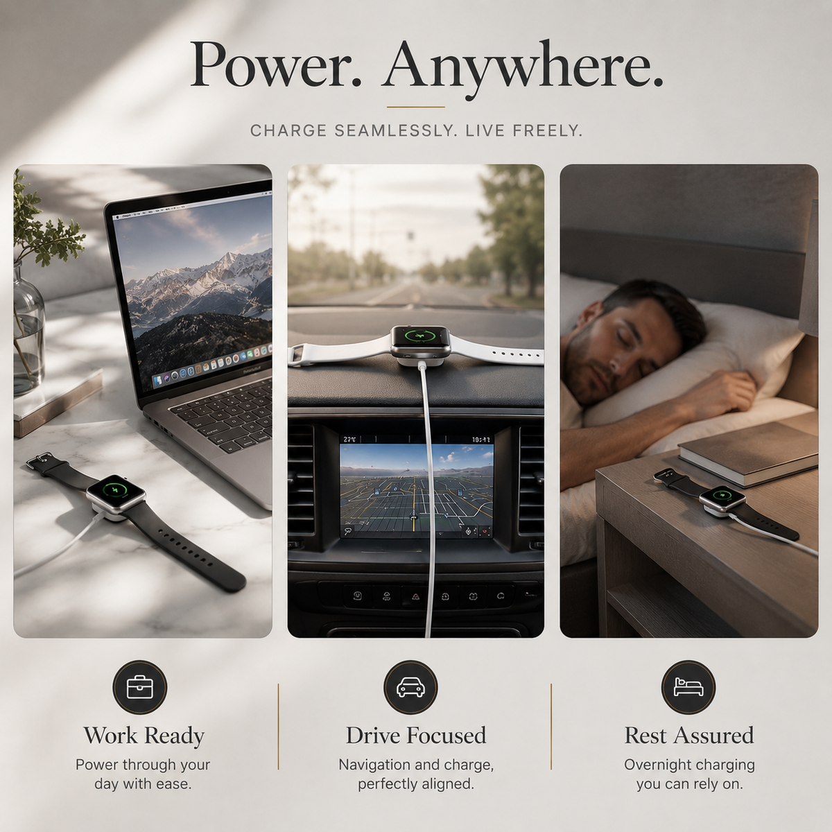 Premium 2 in 1 Magnetic Wireless Charger Cable USB A Fast Charging Cord Smart Chip Protection Magnetic Charging Cable Portable Compatible with iPhone