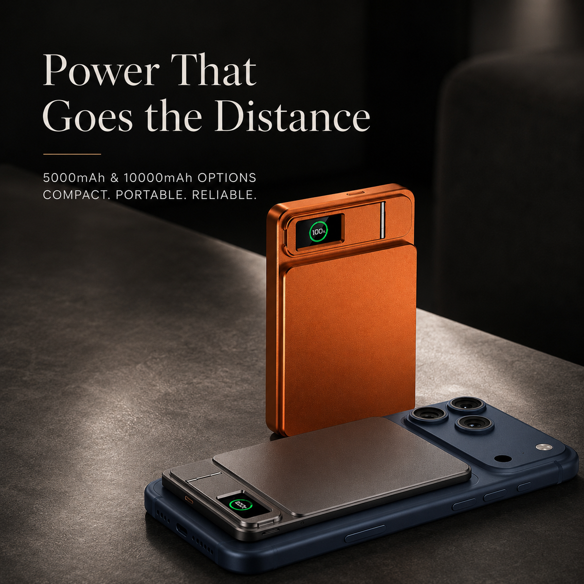 Premium 3 in 1 Magnetic Wireless Power Bank 20W Fast Charging Portable Battery Built In Stand Digital Display Watch Charger Compatible with iPhone