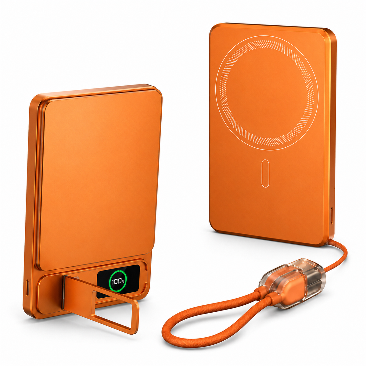 Premium 3 in 1 Magnetic Wireless Power Bank 20W Fast Charging Portable Battery Built In Stand Digital Display Watch Charger Compatible with iPhone