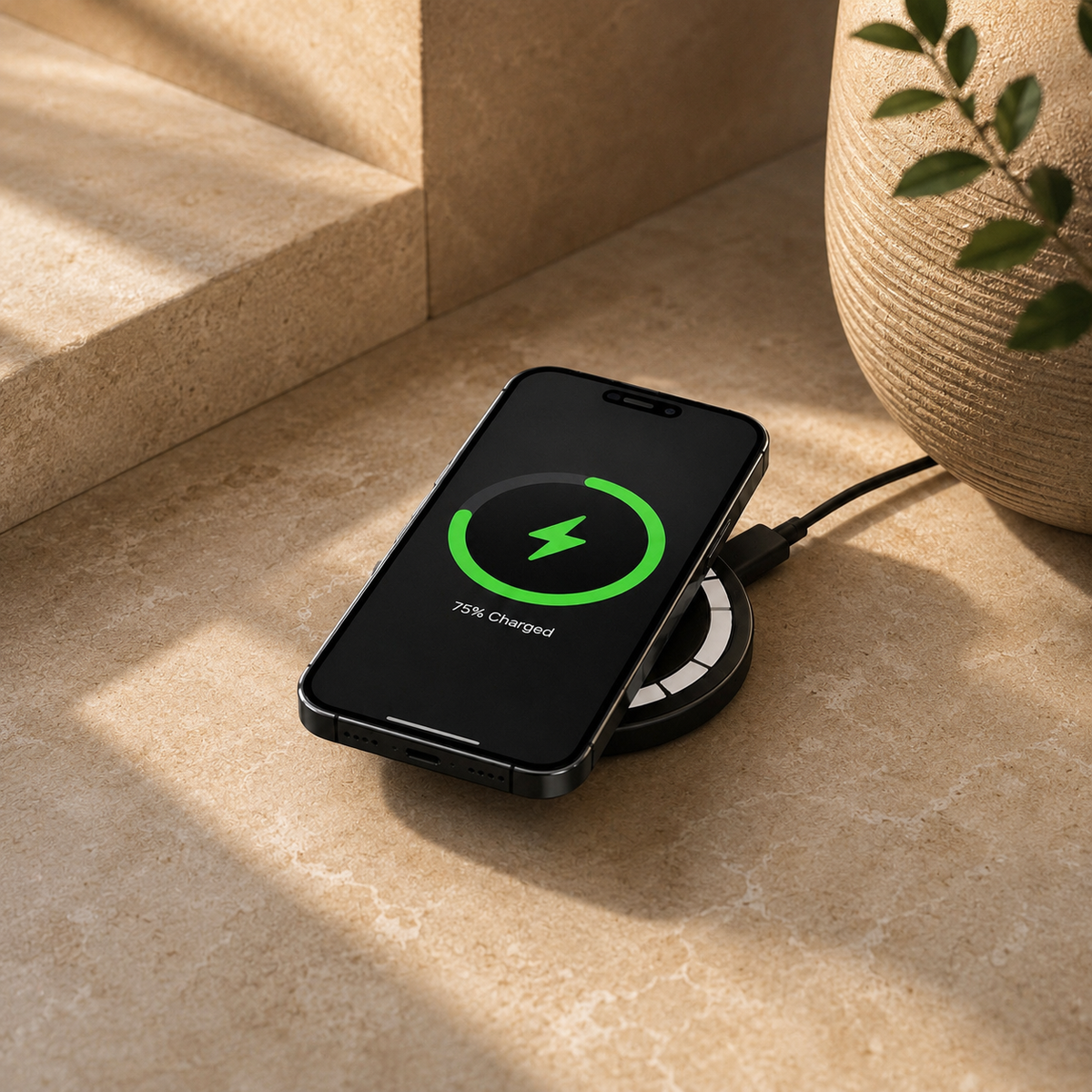 Premium 30W Magnetic Wireless Charger Pad Fast Charging MagSafe Stand USB C PD USB A Power Adapter Compatible iPhone Non Slip Portable