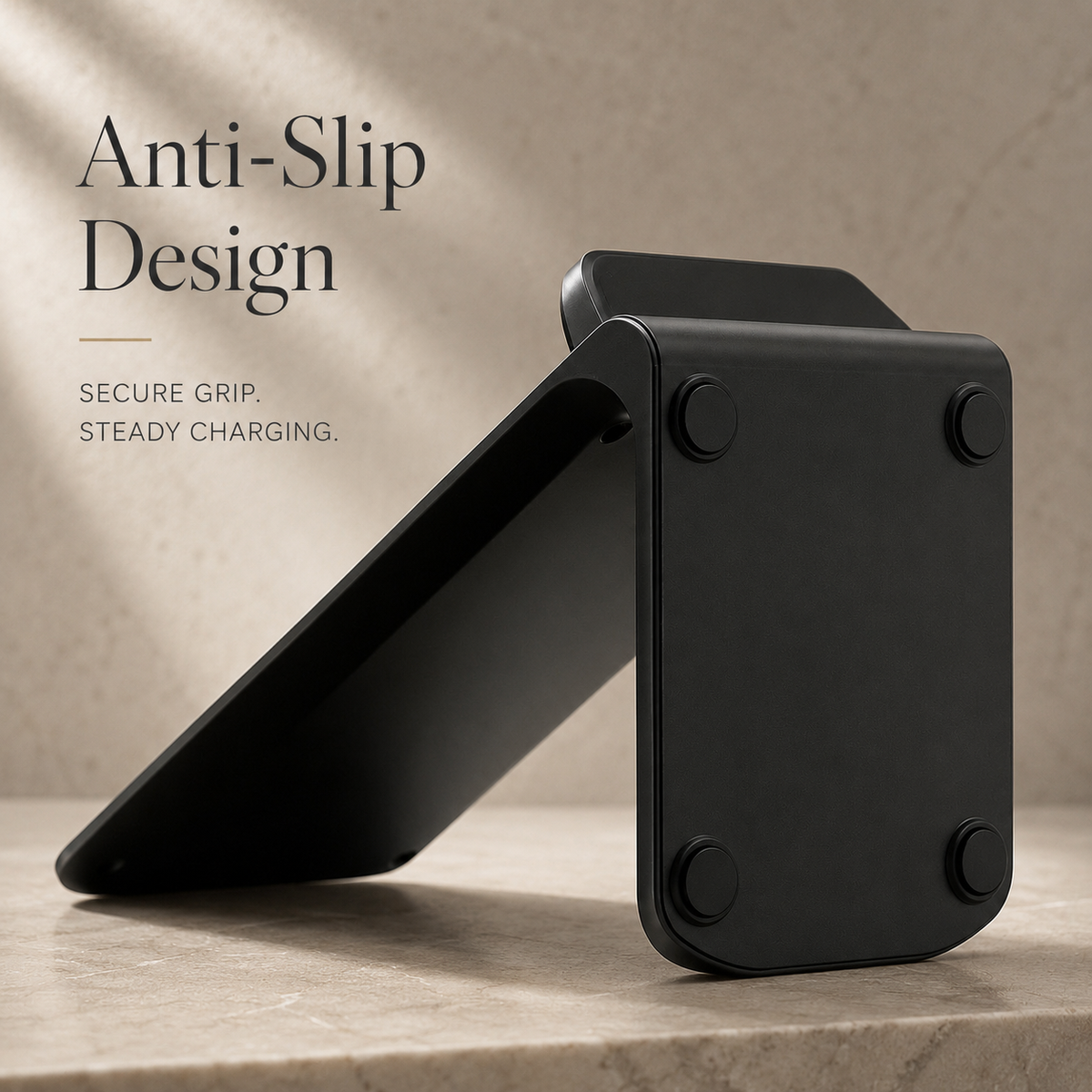 Premium 30W Wireless Charger Stand Fast Charging Foldable Phone Charging Stand USB C Vertical Horizontal Viewing Compatible with iPhone Travel Design