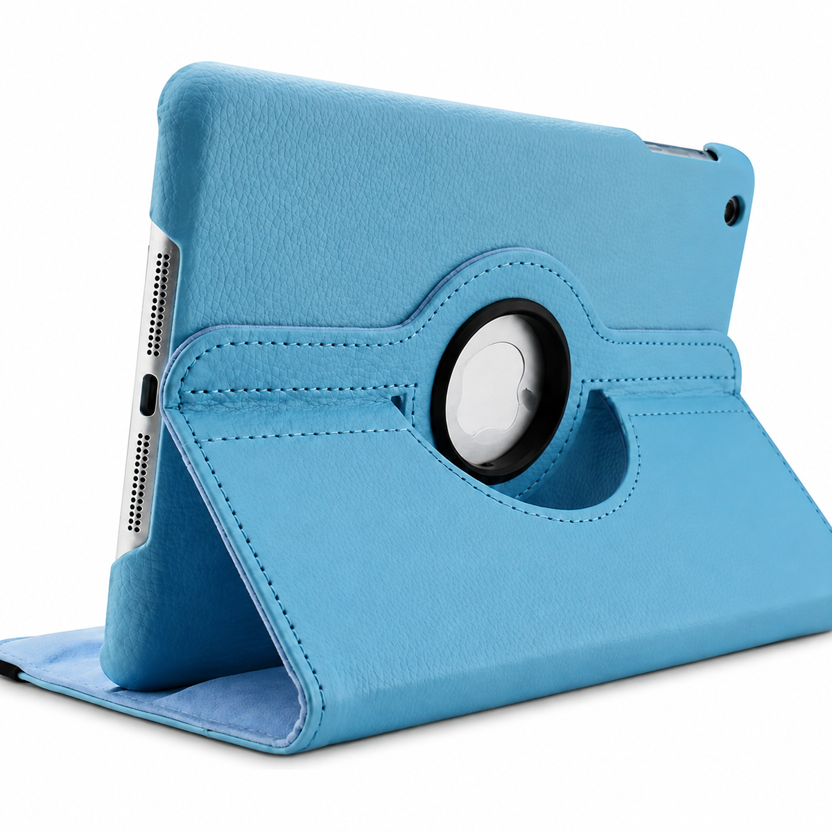 Premium 360 Rotating PU Leather iPad Case Smart Cover Auto Sleep Wake Shockproof Stand Multi Angle Tablet Protective Case Compatible with iPad