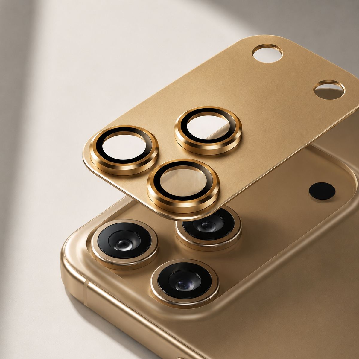 Premium Camera Lens Protector Tempered Glass Aluminum Alloy Metal Ring Full Coverage Scratch Resistant Anti Reflection Compatible with iPhone