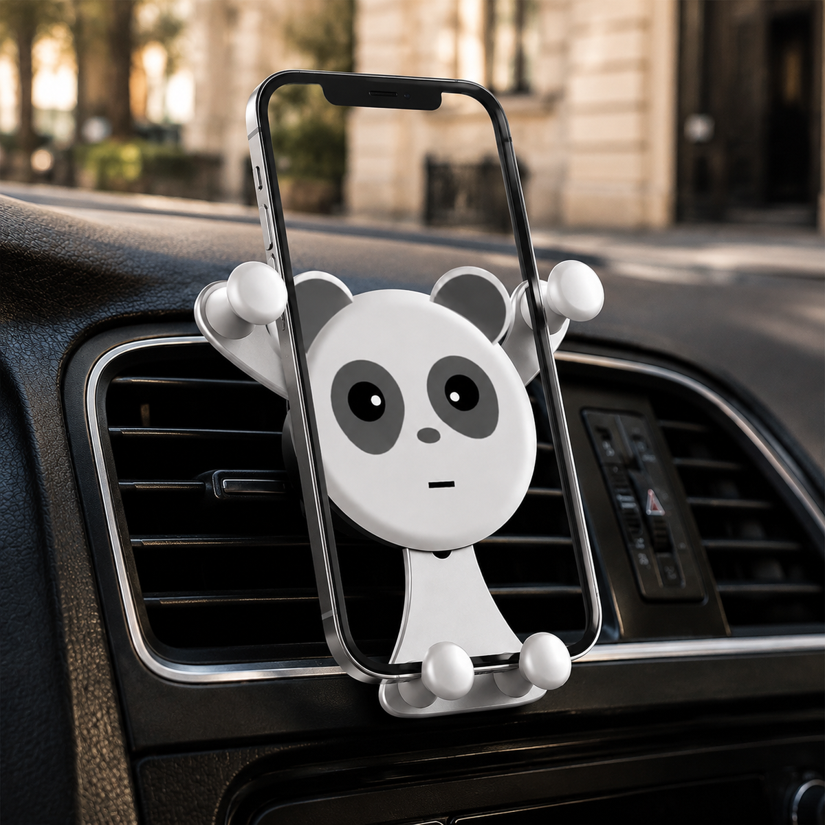 Premium Gravity Car Phone Holder Auto Lock Air Vent Mount Hands Free Smartphone Stand Anti Slip GPS Car Mount Adjustable Stable Compatible with iPhone