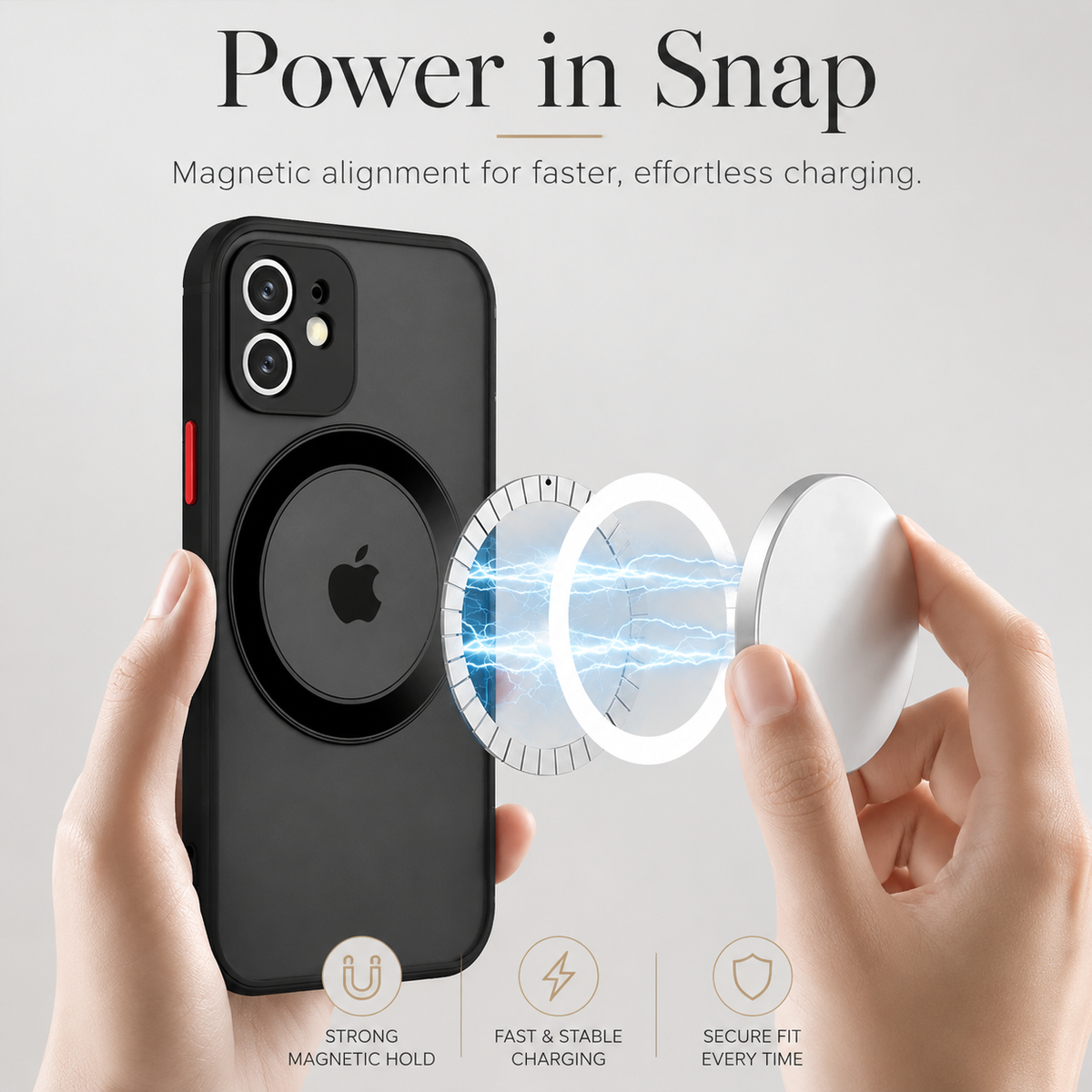 Premium Luxury MagSafe Compatible iPhone Case – Matte Shockproof Protective Cover with Camera Lens Protection, Slim Magnetic Design & Secure Grip