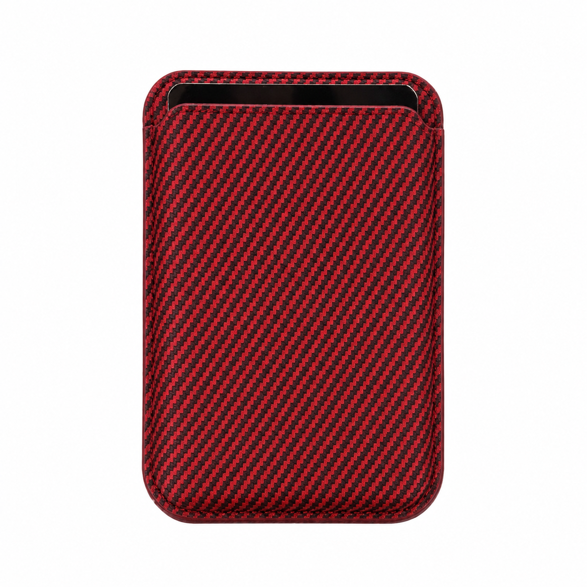 Premium MagSafe Card Holder Wallet Carbon Fiber Magnetic Slim Card Case Credit Card Holder Strong Magnetic Storage Compatible with iPhone