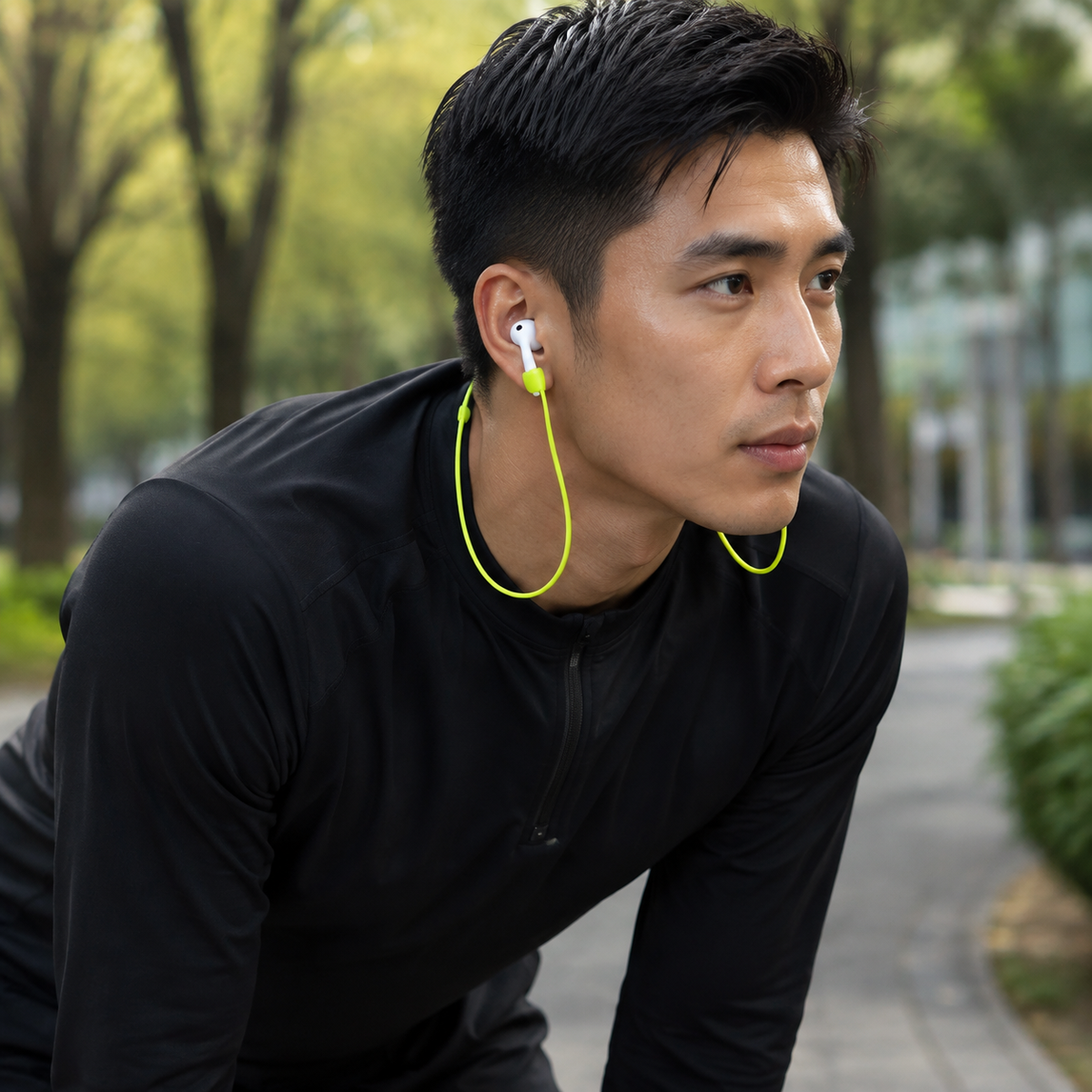 Premium Magnetic Anti Lost AirPods Strap Silicone Neckband Wireless Earbuds Holder Secure Magnetic Lanyard Lightweight Cord Compatible with AirPods