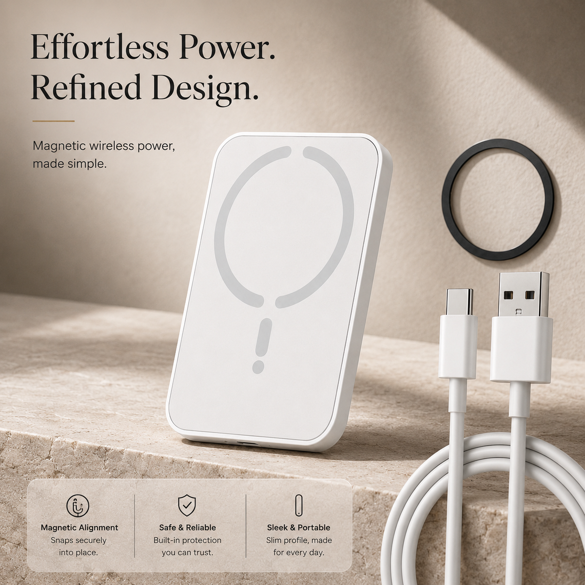 Premium Magnetic Car Wireless Charger Air Vent Phone Holder 100W Fast Charging MagSafe Compatible Wireless Charging Mount Stand Compatible with iPhone
