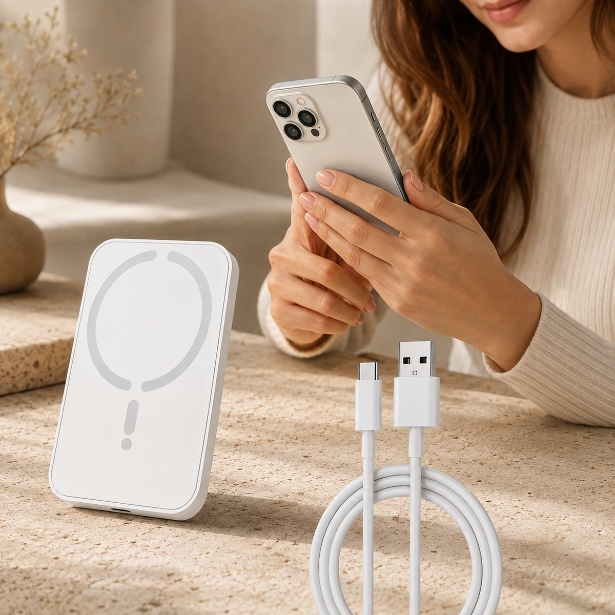 Premium Magnetic Car Wireless Charger Air Vent Phone Holder 100W Fast Charging MagSafe Compatible Wireless Charging Mount Stand Compatible with iPhone