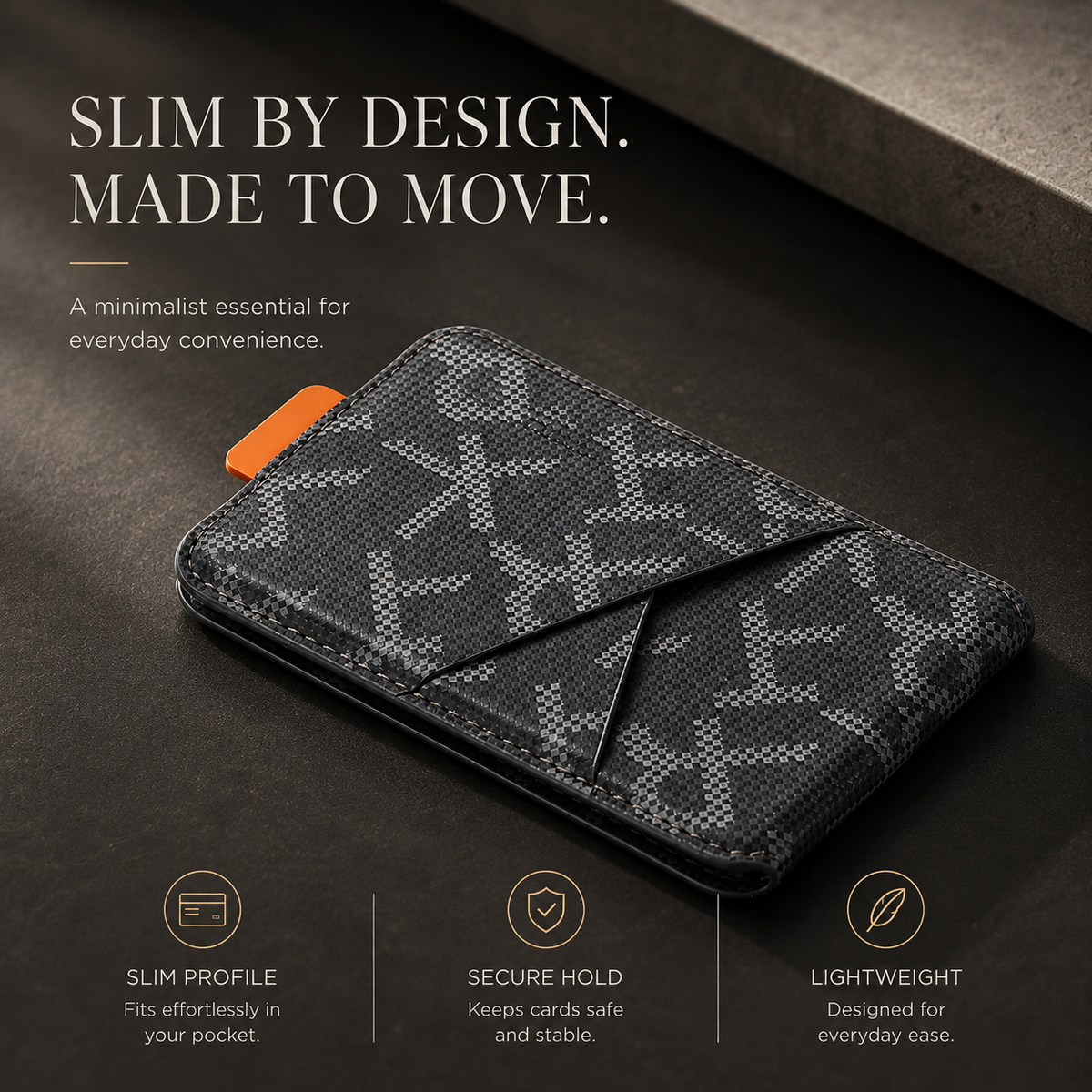 Premium Magnetic Leather Wallet Card Holder MagSafe Card Wallet Strong Magnetic Card Holder Cash Storage RFID Style Compatible with iPhone